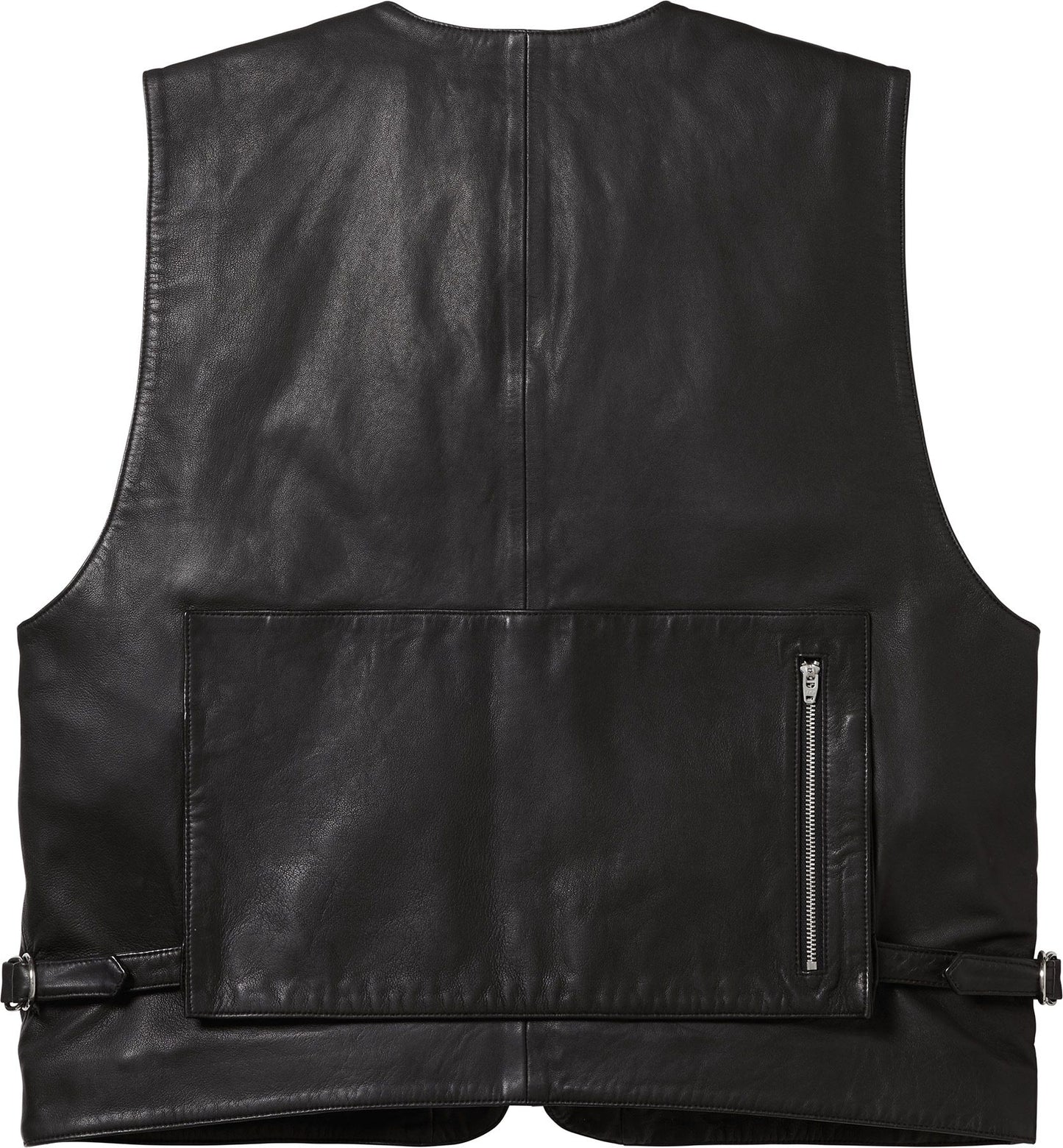LEATHER CARGO VEST