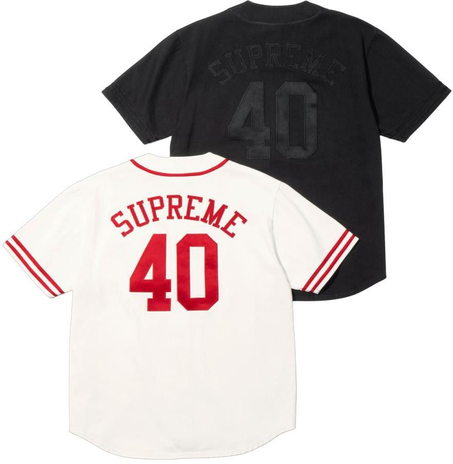 SUPREME/40 ACRES TWILL BASEBALL JERSEY