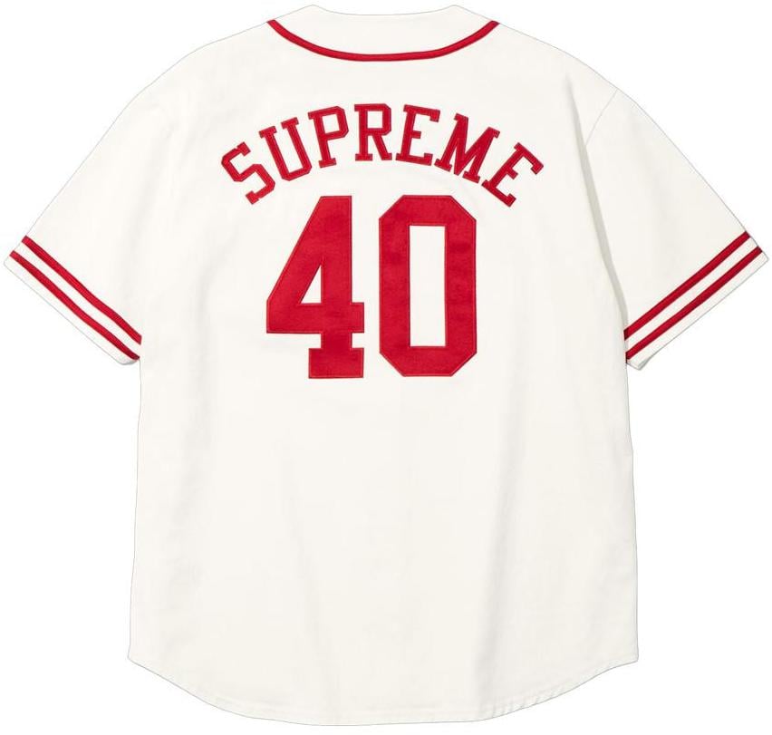 SUPREME/40 ACRES TWILL BASEBALL JERSEY