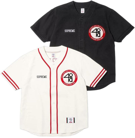 SUPREME/40 ACRES TWILL BASEBALL JERSEY