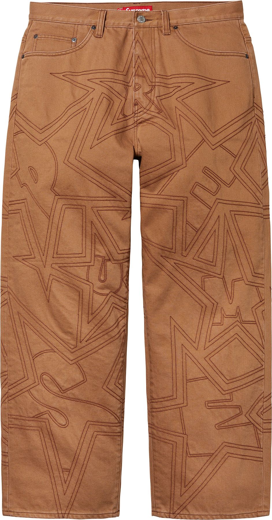 SUPREME STARS TOPSTITCH BAGGY JEAN