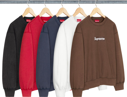 SUPREME WASHED BOX LOGO CREWNECK
