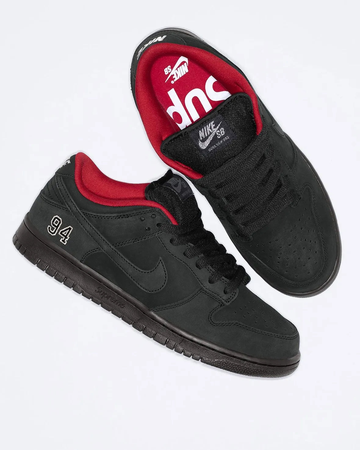 Supreme x Nike SB Dunk Low 94 Black – OUTGEM