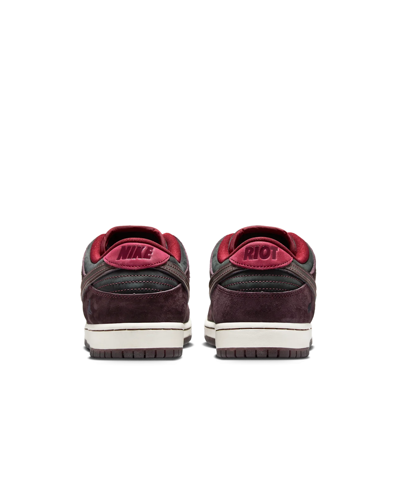 Nike SB Dunk Low Pro x Riot Skateshop Mahogany and Team Red