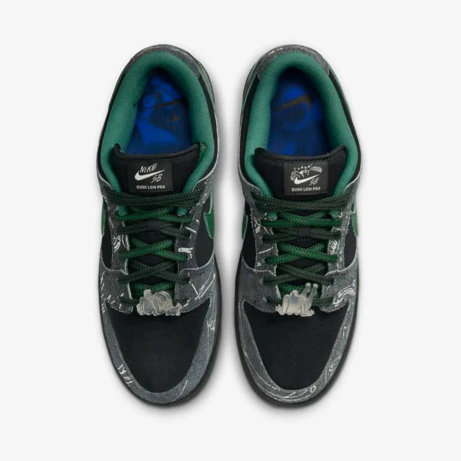 Nike SB Dunk Low Pro x There Anthracite and Gorge Green