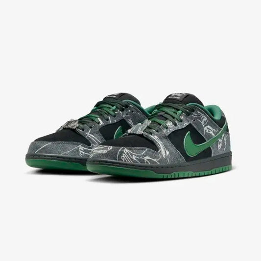 Nike SB Dunk Low Pro x There Anthracite and Gorge Green