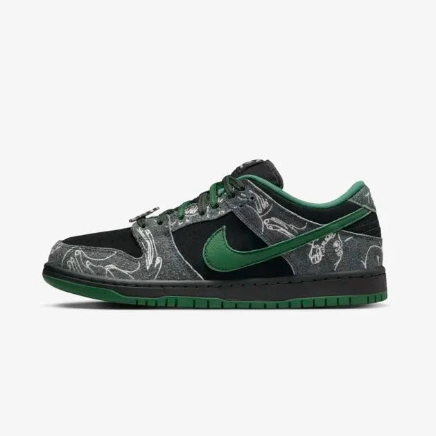 Nike SB Dunk Low Pro x There Anthracite and Gorge Green
