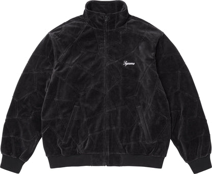 SUPREME PATCHWORK VELOUR TRACK JACKET
