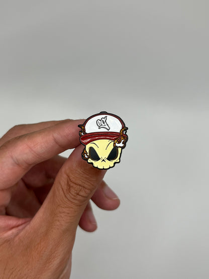 Pins Skull OG Red Flame