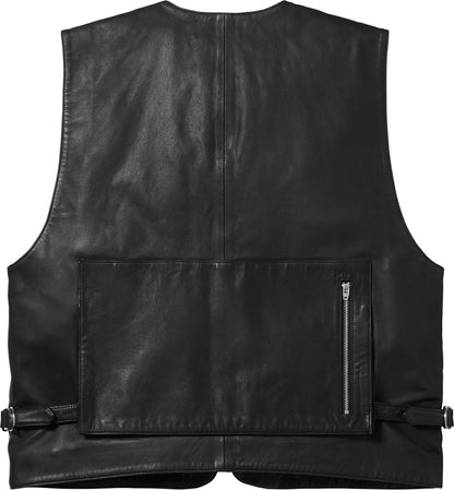 LEATHER CARGO VEST