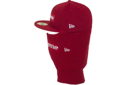 Supreme New Era Box Logo 59Fifty Balaclava Cap Red