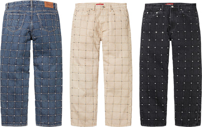 STUDDED SEAM LOOSE FIT JEAN