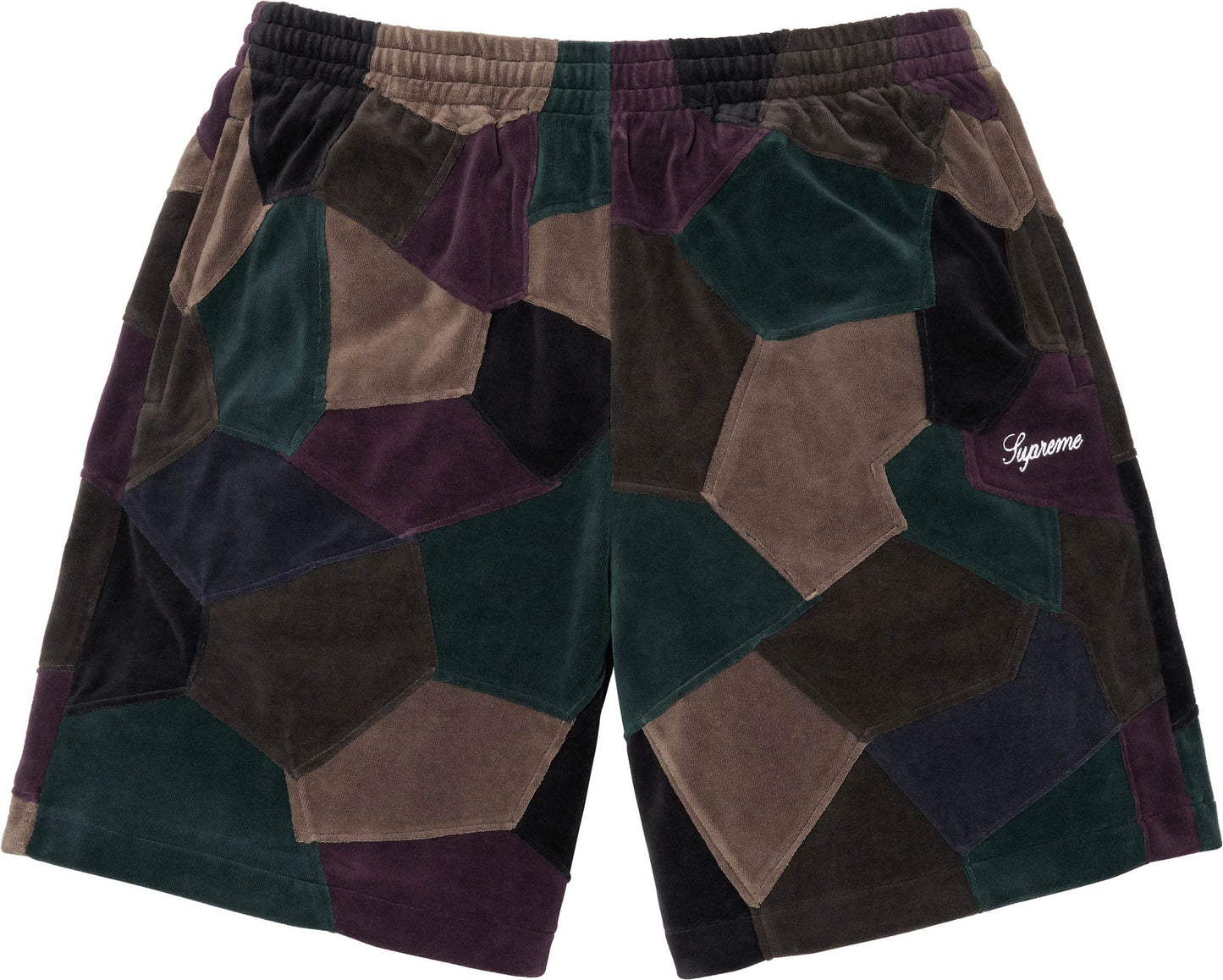 PATCHWORK VELOUR SHORT