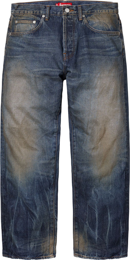 DISTRESSED LOOSE FIT SELVEDGE JEAN