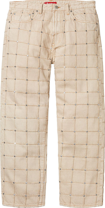 STUDDED SEAM LOOSE FIT JEAN