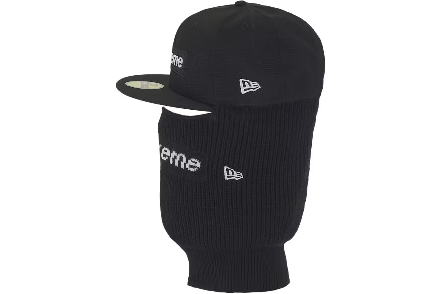 Supreme New Era Box Logo 59Fifty Balaclava Cap Black