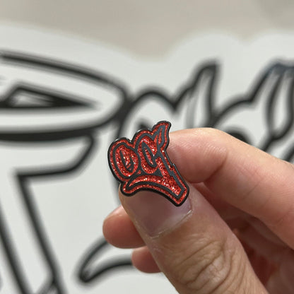 Pins OG Fire Red Glitter