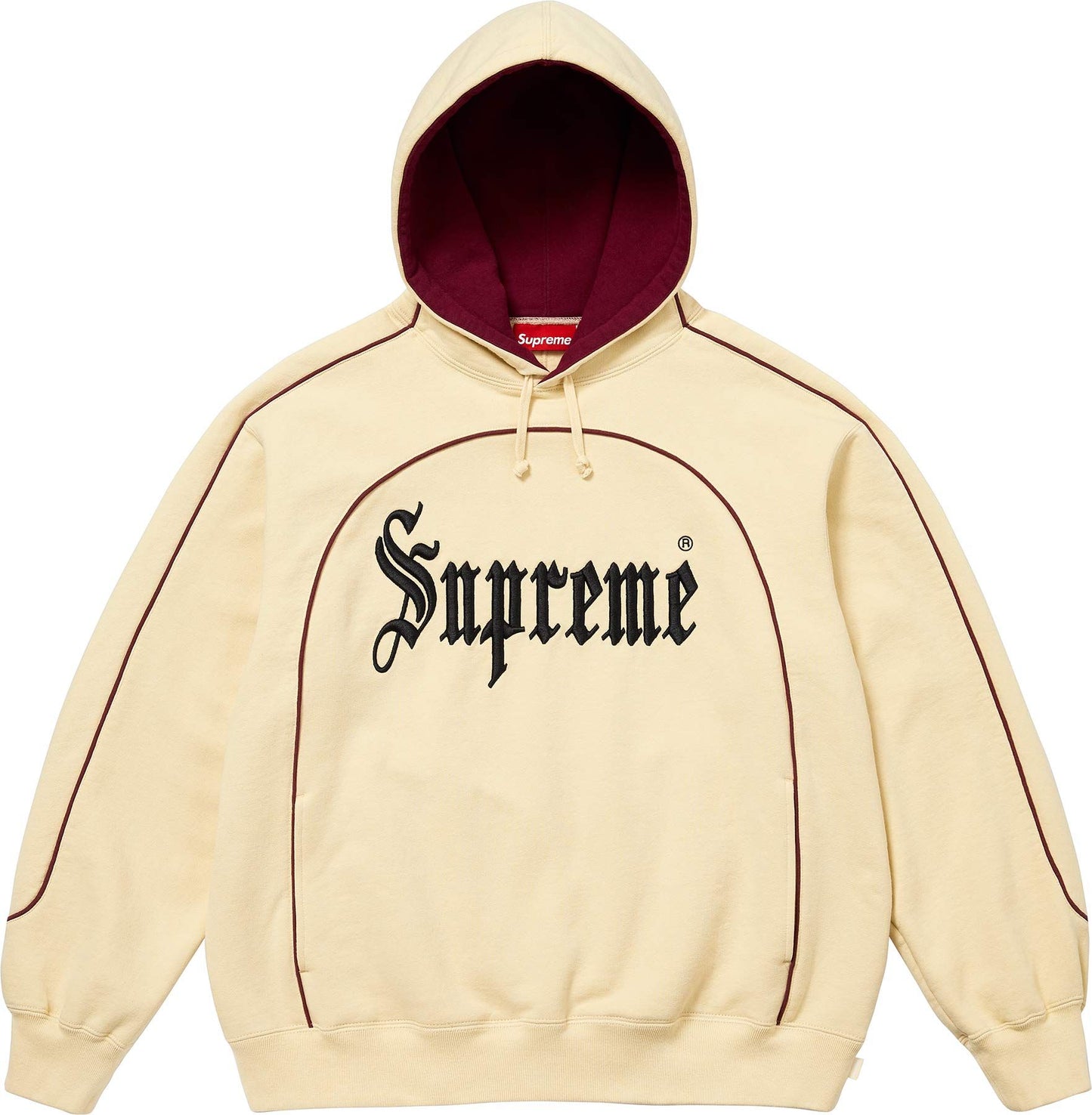 CURVE PIPING HOODED SWEATSHIRT