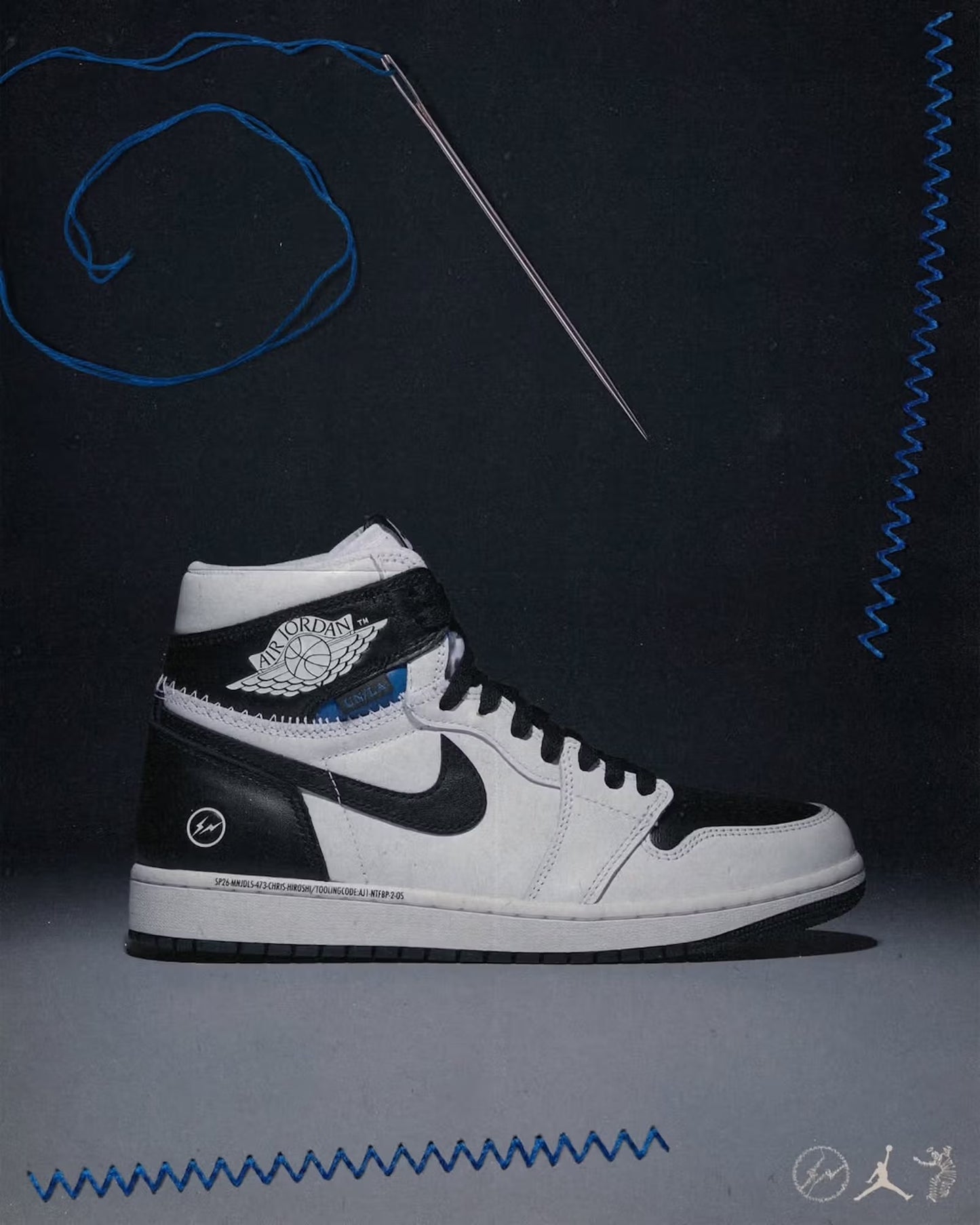 AIR JORDAN 1 RETRO HIGH OG SP FRAGMENT X UNION LA WHITE BLACK