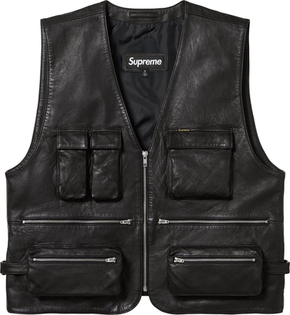 LEATHER CARGO VEST
