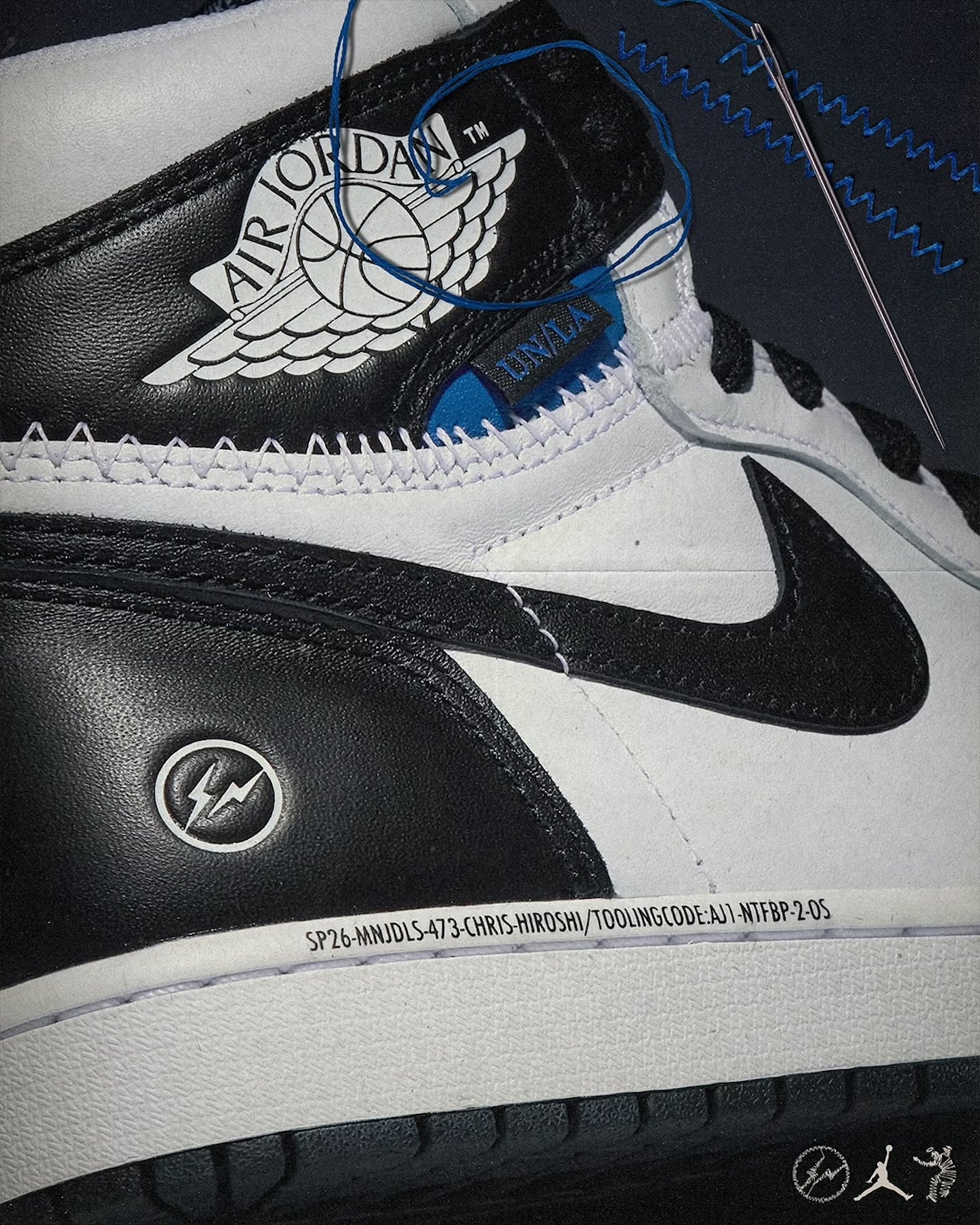 AIR JORDAN 1 RETRO HIGH OG SP FRAGMENT X UNION LA WHITE BLACK
