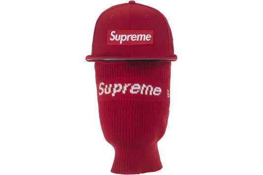 Supreme New Era Box Logo 59Fifty Balaclava Cap Red