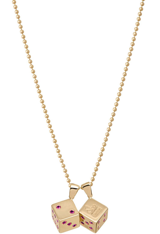 SUPREME®/JACOB&CO DICE 14K GOLD PENDANT