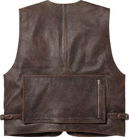 LEATHER CARGO VEST