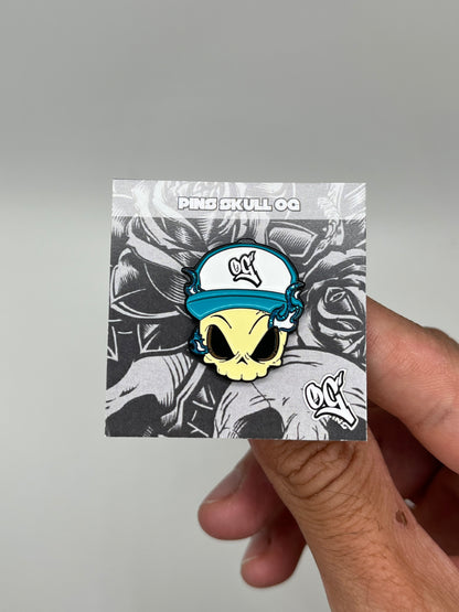 Pins Skull OG Light Blue Flame