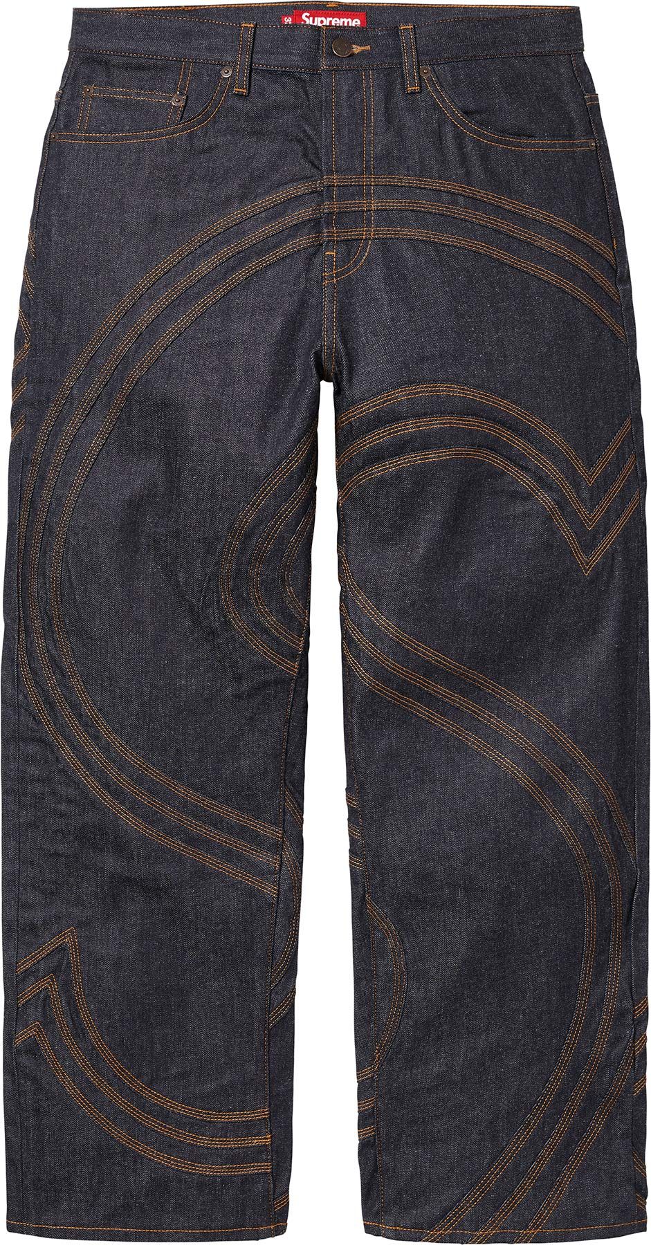 S LOGO RIGID BAGGY JEAN