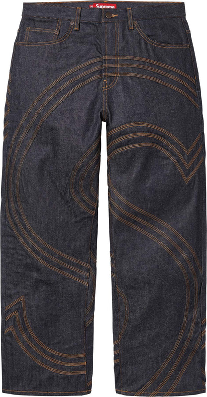 S LOGO RIGID BAGGY JEAN