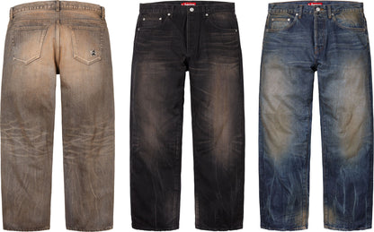 DISTRESSED LOOSE FIT SELVEDGE JEAN