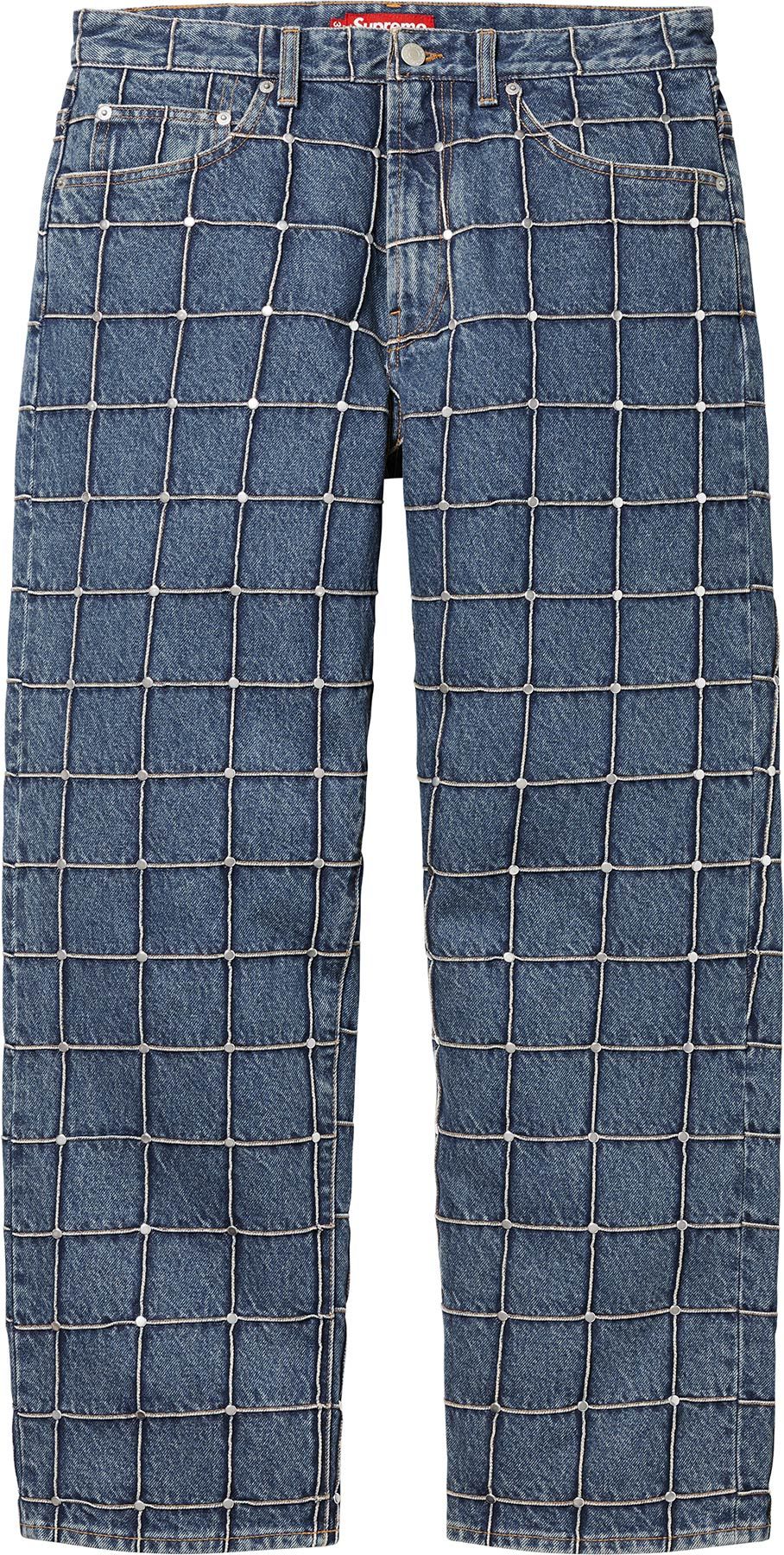 STUDDED SEAM LOOSE FIT JEAN