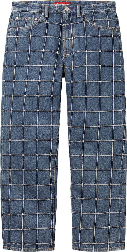 STUDDED SEAM LOOSE FIT JEAN