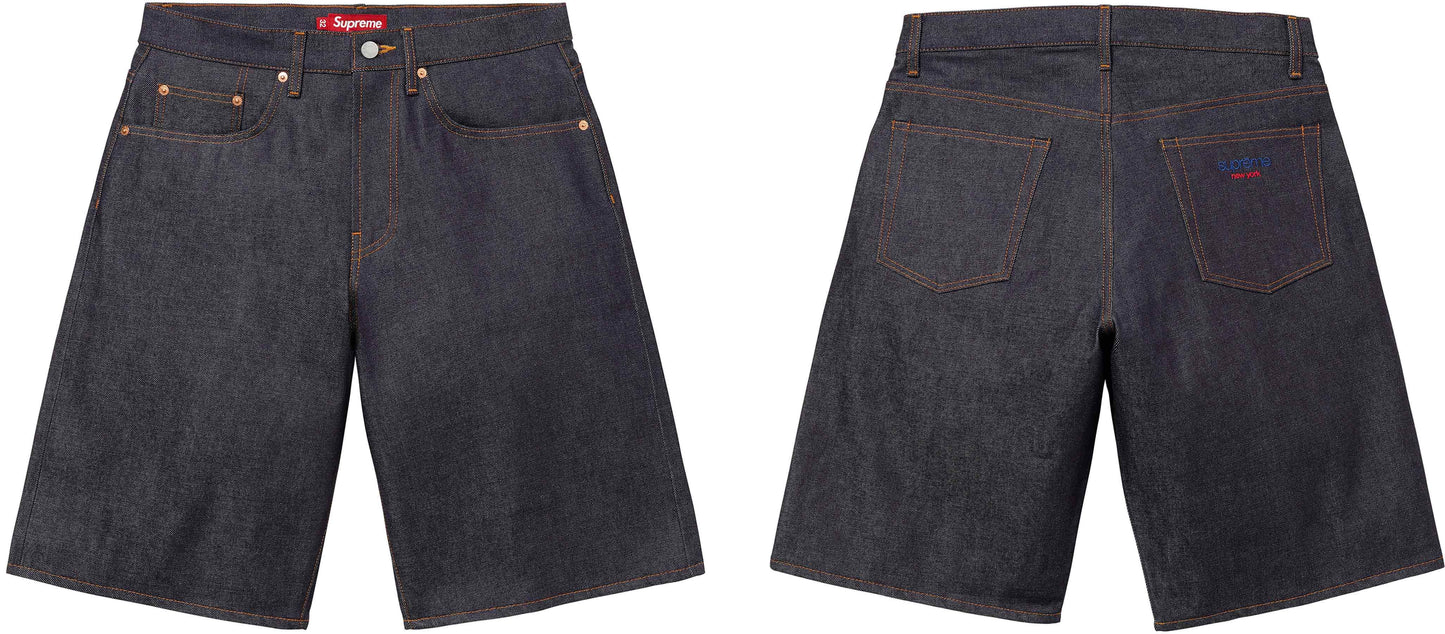 SUPREME RIGID BAGGY SELVEDGE DENIM SHORT