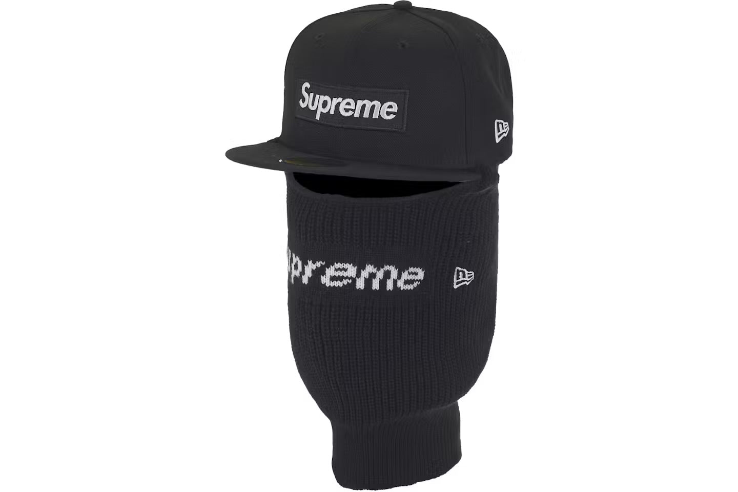 Supreme New Era Box Logo 59Fifty Balaclava Cap Black