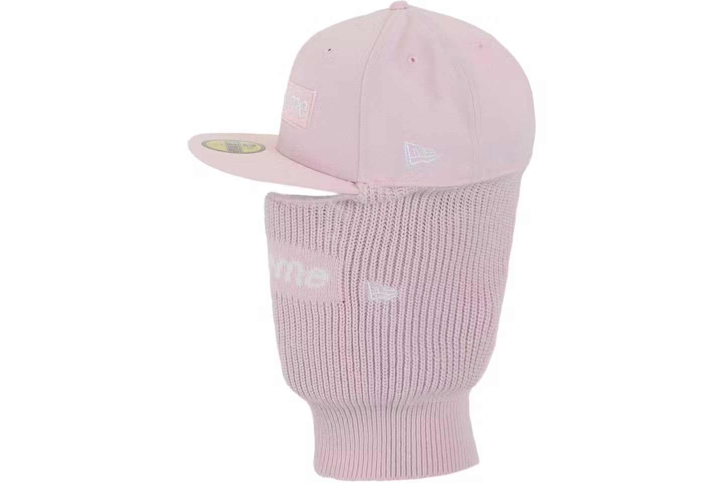 Supreme New Era Box Logo 59Fifty Balaclava Cap Pink