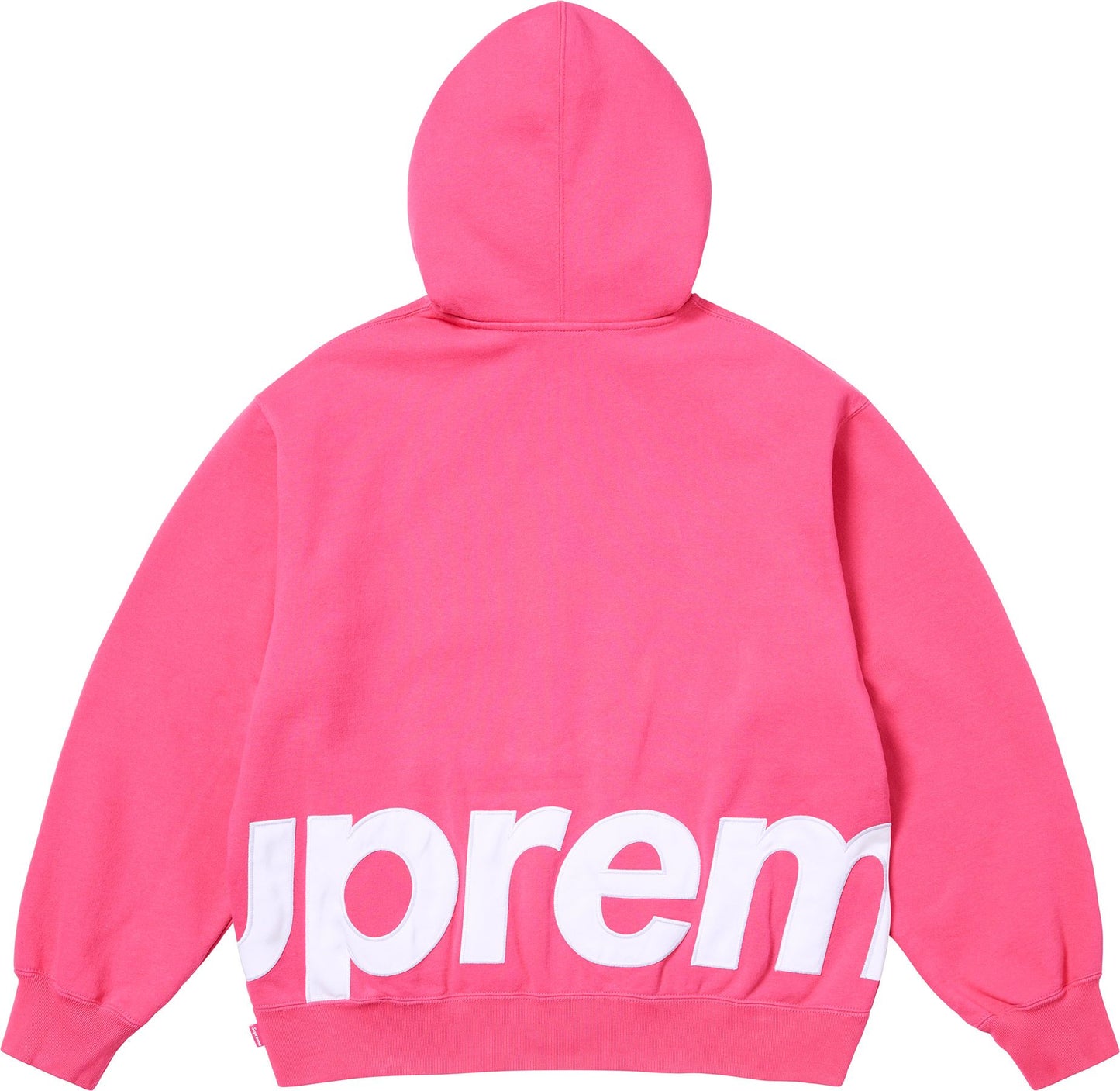 SUPREME BIG LOGO ZIP UP HOODED SWEATSHIRT