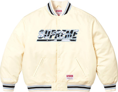 SUPREME®/MITCHELL & NESS® CAMO LOGO VARSITY JACKET