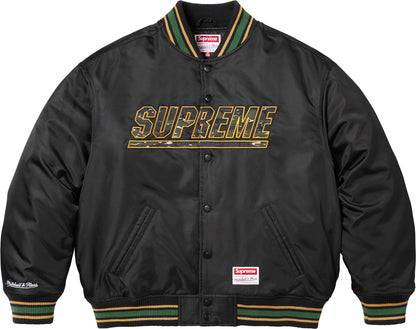 SUPREME®/MITCHELL & NESS® CAMO LOGO VARSITY JACKET
