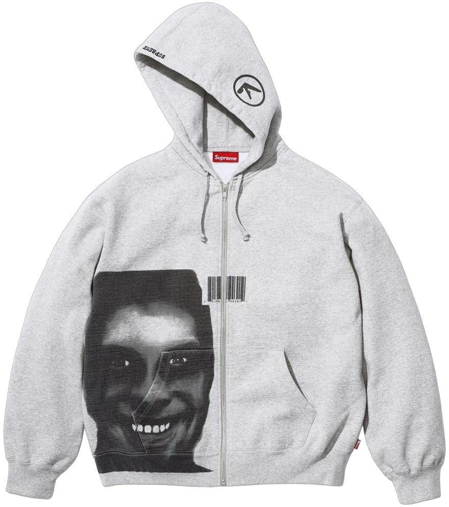 SUPREME/APHEX TWIN ZIP UP HOODED SWEATSHIRT