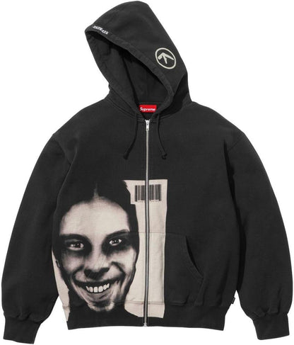 SUPREME/APHEX TWIN ZIP UP HOODED SWEATSHIRT