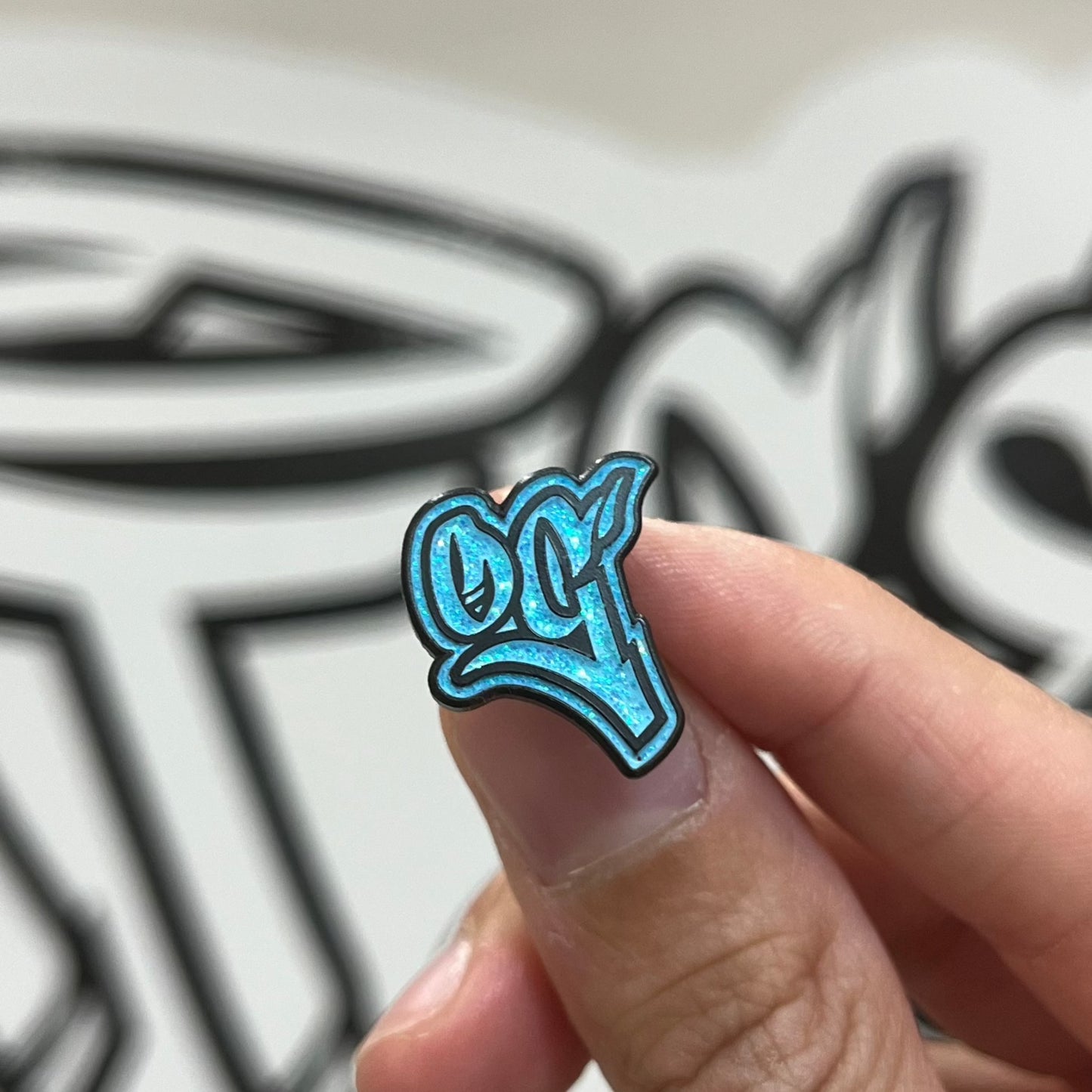 Pins OG Sky Blue Glitter