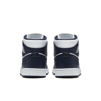 Jordan 1 Mid White Metallic Gold Obsidian