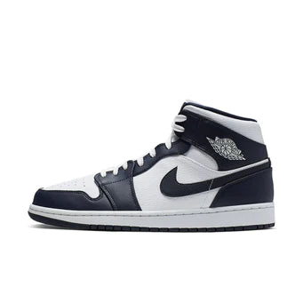 Jordan 1 Mid White Metallic Gold Obsidian