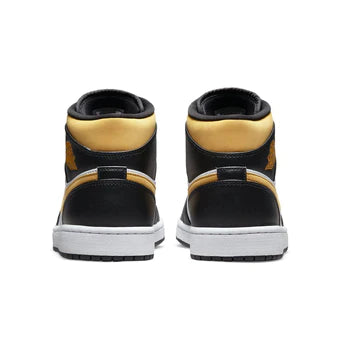 Jordan 1 Mid White Pollen Black.