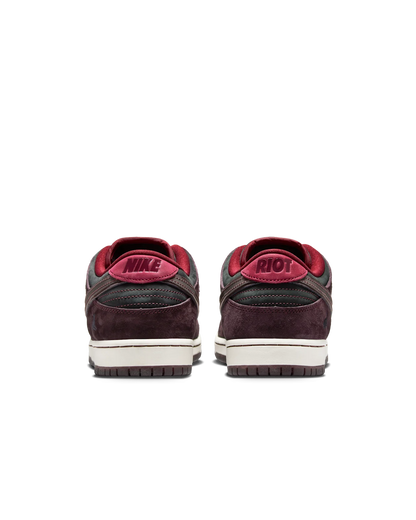 Nike SB Dunk Low Pro x Riot Skateshop Mahogany and Team Red