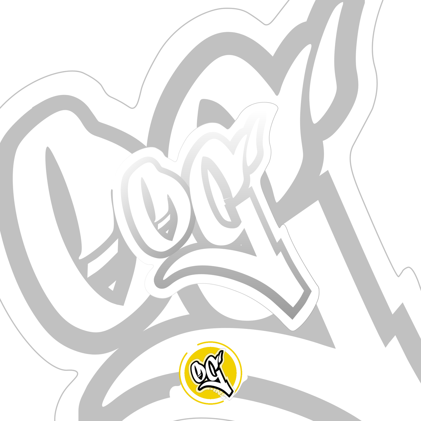 Pins OG Silver White Glitter